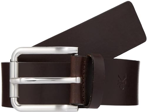 Calvin Klein Herren Gürtel Classic Roller Casual aus Leder, Braun (Bitter Brown), 110 cm von Calvin Klein