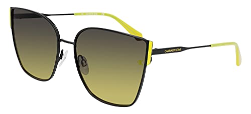 Calvin Klein Jeans Damen CKJ21209S Sonnenbrille, Black/Sun, 61/17/140 von Calvin Klein