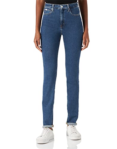 Calvin Klein Jeans Damen High Rise Skinny Jeans, Denim Medium, 27W / 34L von Calvin Klein