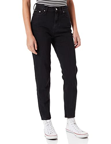 Calvin Klein Jeans Damen Mom Jeans, Denim Black, 31 von Calvin Klein