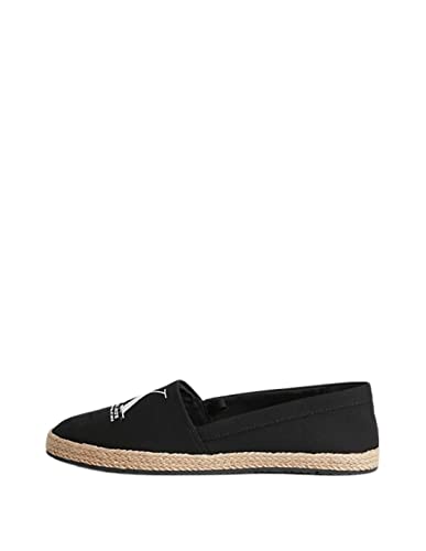 Calvin Klein Jeans Damen Espadrilles Monogram Stoffschuhe, Schwarz (Black), 37 von Calvin Klein Jeans