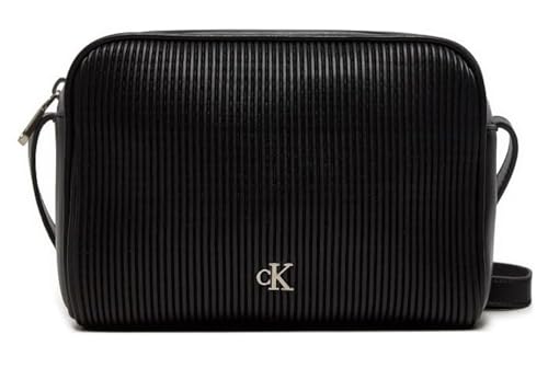 Calvin Klein Jeans Damen Rib Camera BAG18 PU K60K612736 Umhängetasche, Schwarz (Black) von Calvin Klein