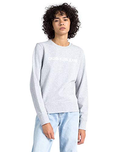 Calvin Klein Jeans Damen Sweatshirt weißM von Calvin Klein