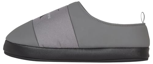 Calvin Klein Herren Hausschuhe Home Slipper Mono Warm, Grau (Charcoal Grey), 44 von Calvin Klein