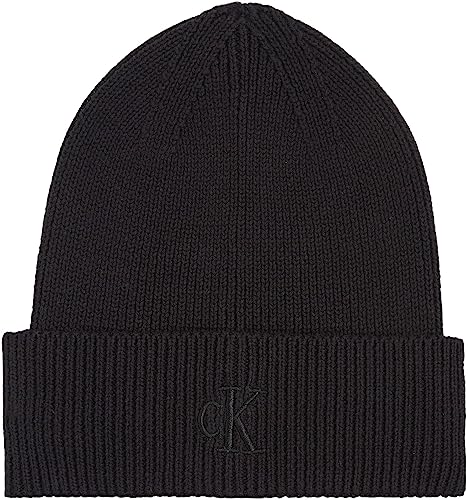 Calvin Klein Jeans Herren Archive Logo Beanie 158 Strickmütze, Black, OS von Calvin Klein