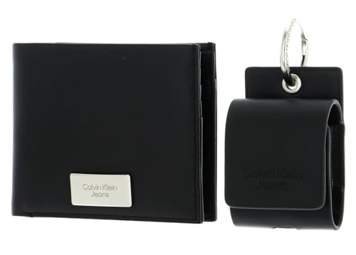 Calvin Klein Jeans Herren Geschenk-Set Gifting Bifold Portemonnaie & AirPods Hülle, Schwarz (Black), Onesize von Calvin Klein