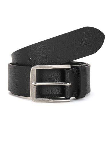 Calvin Klein Jeans Herren Gürtel Classic Flat Belt aus Leder, Schwarz (Black), 110 cm von Calvin Klein