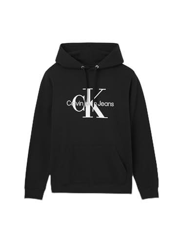 Calvin Klein Jeans Herren Hoodie Core Monologo mit Kapuze, Schwarz (Ck Black), M von Calvin Klein