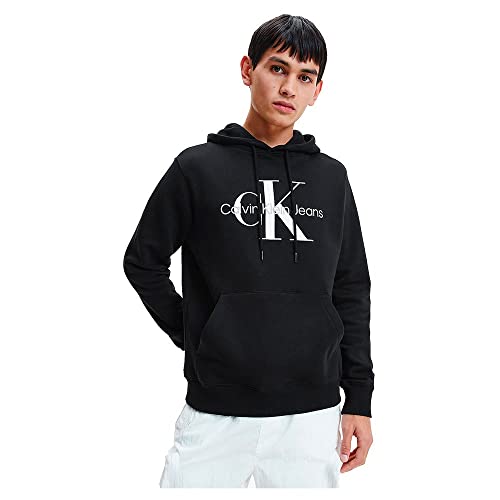 Calvin Klein Jeans Herren Hoodie Core Monologo mit Kapuze, Schwarz (Ck Black), M von Calvin Klein