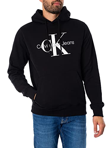 Calvin Klein Jeans Herren Hoodie Core Monologo mit Kapuze, Schwarz (Ck Black), M von Calvin Klein