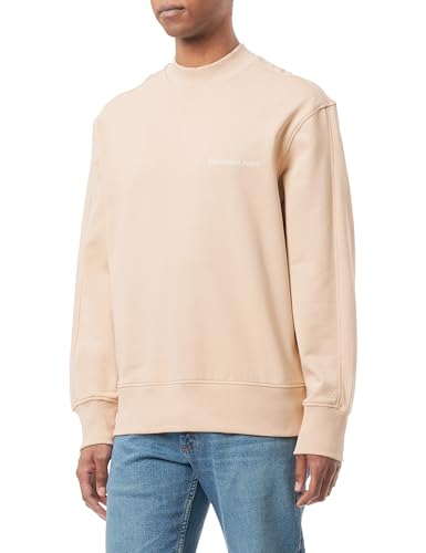 Calvin Klein Jeans Herren INSTITUTIONAL HWK Mock Neck J30J324621 Schwere Strickwaren, Beige (Warm Sand), XXL von Calvin Klein