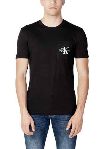 Calvin Klein Jeans Herren T-Shirt Kurzarm Core Monologo Rundhalsausschnitt, Schwarz (Ck Black), XXL von Calvin Klein