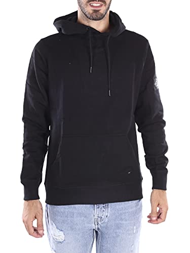 Calvin Klein Jeans Kapuzensweatshirt mit Monogrammärmeln, CK Black, S Uomo von Calvin Klein