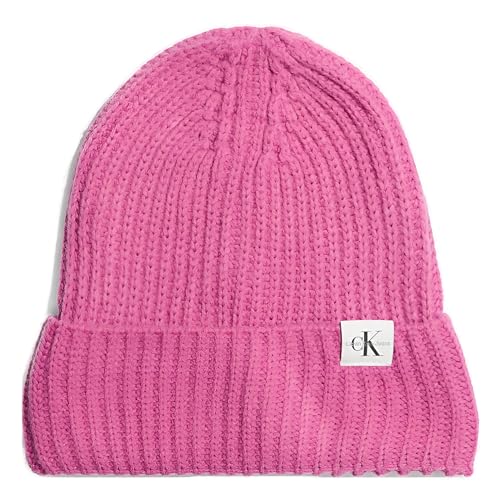 Calvin Klein Jeans Kinder Mütze Monogram Rib Beanie Größe L-XL Pink IU0IU00440 von Calvin Klein