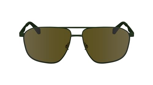 Calvin Klein Jeans Men's Sunglasses CKJ24202S - Khaki with Solid Brown Lens von Calvin Klein