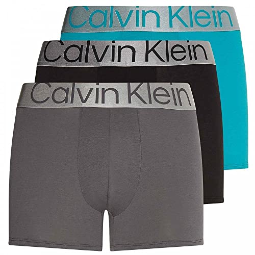 Calvin Klein Jeans Trunk Pk Boxer Uomo 000NB3130A 13C Black Grey Sky Island Turquoi S Multicolore von Calvin Klein