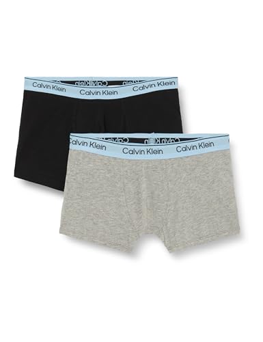 Calvin Klein Jungen 2 Stück Trunkmatte Trunk, Greyheather/PVHblack, 6-7 von Calvin Klein