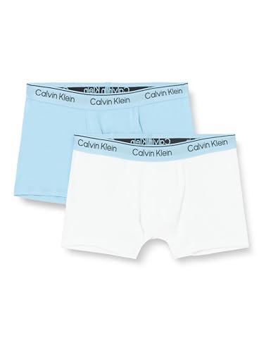 Calvin Klein Jungen 2 Stück Trunkmatte Trunk, Raindropblue/PVHwhite, 4-5 von Calvin Klein