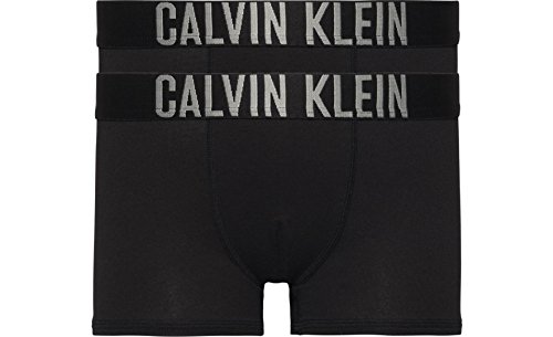 Calvin Klein Jungen 2er Pack Boxershorts Trunks Baumwolle mit Stretch, Schwarz (Black), 12-14 Jahre von Calvin Klein