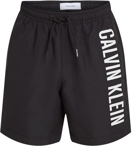 Calvin Klein Jungen Badehose Medium Drawstring mit Tunnelzug, Schwarz (Pvh Black), 12-14 Jahre von Calvin Klein