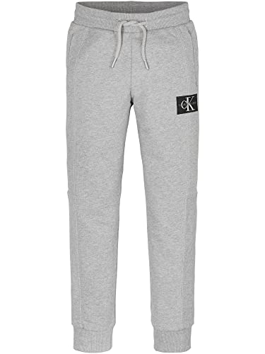 Calvin Klein Jungen Jogging Hose Rib Blocking Badge Sweatpants 16 Jahre Grau von Calvin Klein