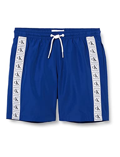 Calvin Klein Jungen MEDIUM Drawstring Badehose, Bold Blue, 14 Jahre von Calvin Klein