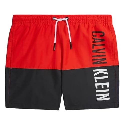 Calvin Klein Jungen Blocking KV0KV00030 Medium Drawstring, Rot (Cajun Red), 12-14 Jahre von Calvin Klein