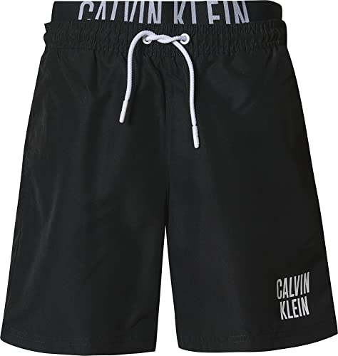 Calvin Klein Jungen Mittlerer Doppelbund Badehose, Pvh Black von Calvin Klein