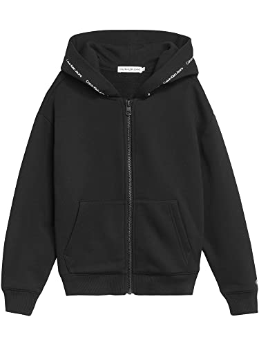 Calvin Klein Jungen Sweatjacke Kapuze Micro Logo Relaxed Zip Through Gr 10 Jahre von Calvin Klein