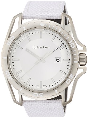 Calvin Klein Herren Analog Quarz Uhr mit Stoff Armband K5Y31VK6 von Calvin Klein