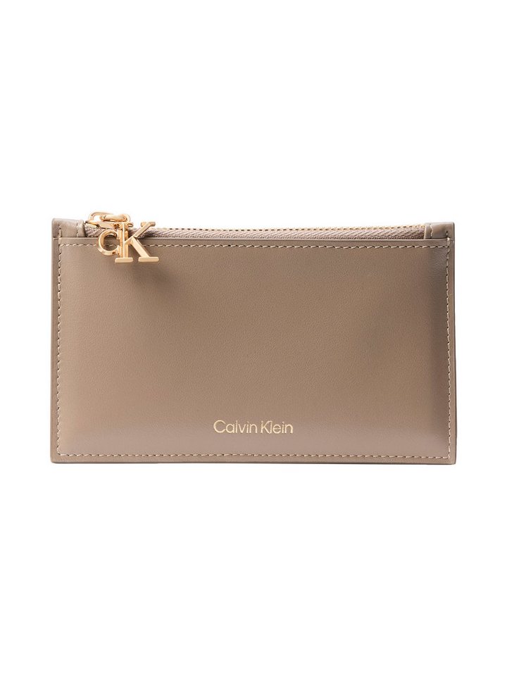 Calvin Klein Kartenetui CK PULLER 6CC ZIP CARDCASE, Kreditkartenetui mit CK-Anhänger und Reißverschluss-Fach von Calvin Klein