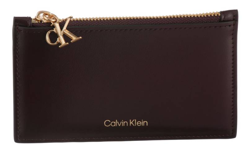 Calvin Klein Kartenetui CK PULLER 6CC ZIP CARDCASE, Kreditkartenetui mit CK-Anhänger von Calvin Klein
