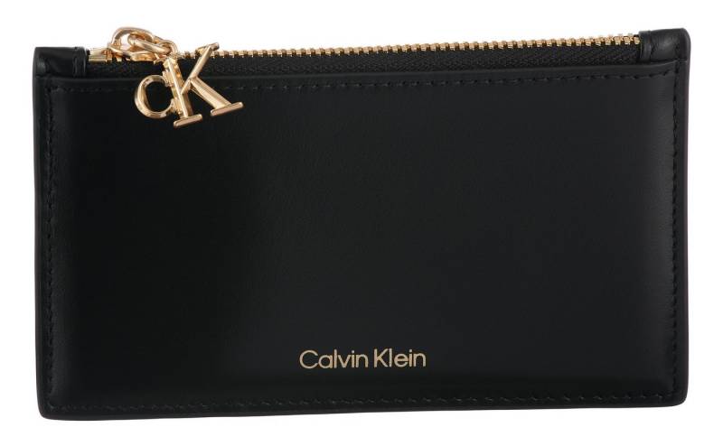 Calvin Klein Kartenetui CK PULLER 6CC ZIP CARDCASE, Kreditkartenetui mit CK-Anhänger von Calvin Klein