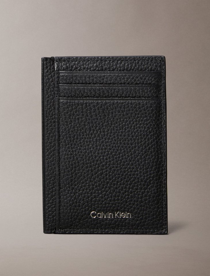 Calvin Klein Kartenetui FOIL EMBOSS NS ZIP CARD CASE, Unisex Minigeldbeutel, Portemonnaie mit CK-Schriftzug von Calvin Klein