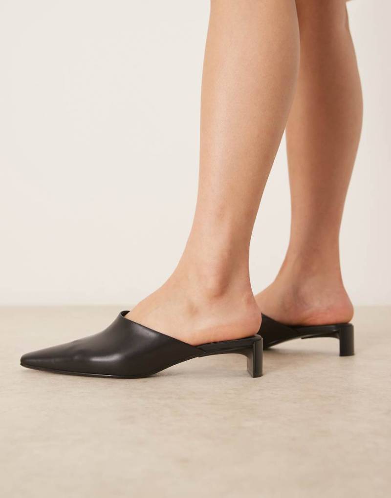 Calvin Klein - Kitten-Heel-Mules in Schwarz von Calvin Klein