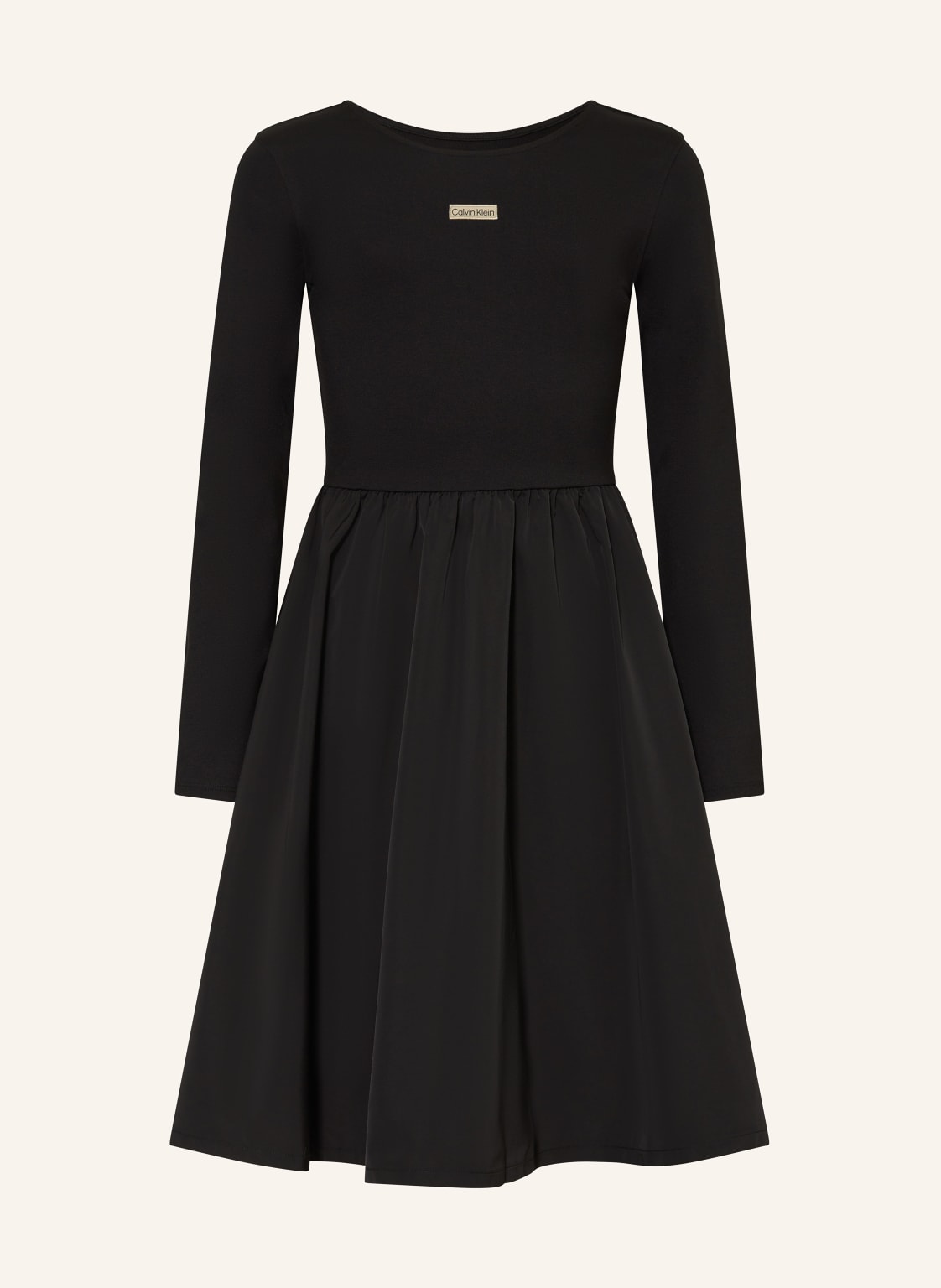 Calvin Klein Kleid Im Materialmix schwarz von Calvin Klein