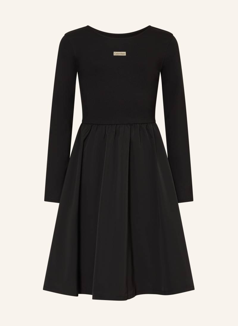 Calvin Klein Kleid Im Materialmix schwarz von Calvin Klein