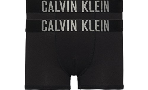 Calvin Klein Jungen 2er Pack Boxershorts Trunks Baumwolle mit Stretch, Schwarz (Black), 10-12 Jahre von Calvin Klein