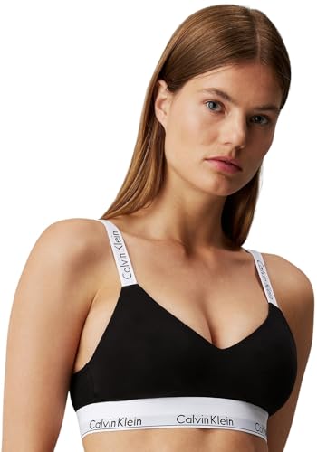 Calvin Klein Damen BH Bralette Lightly Lined Vorgeformt, Schwarz (Black), S von Calvin Klein