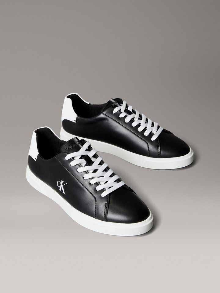 Calvin Klein LOW PRO CUPS LTH MG Sneaker Schnürschuh, Halbschuh, Freizeitschuh mit seitlichem CK-Logo von Calvin Klein