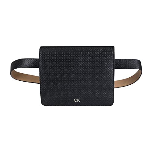 Calvin Klein Lässige modische abnehmbare Gürteltasche für Damen, Schwarz geprägt, Medium Calvin Klein Lässige modische abnehmbare Gürteltasche für Damen, Schwarz geprägt, Medium von Calvin Klein