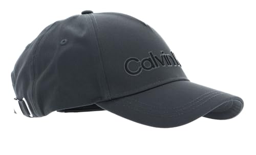 Calvin Klein Leather Lettering BB Cap Medium Charcoal von Calvin Klein
