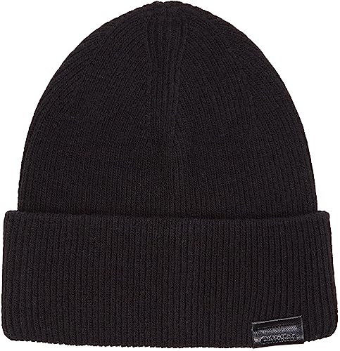 Calvin Klein Leather Patch Docker Beanie CK Black von Calvin Klein