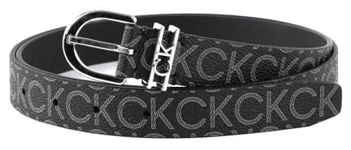 Calvin Klein Leder Gürtel CK Must CK Loop Belt 25mm W105 Black Mono schwarz von Calvin Klein