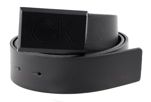 Calvin Klein Leder Gürtel Casual Plaque Belt 35MM W100 CK Black schwarz Calvin Klein Leder Gürtel Casual Plaque Belt 35MM W100 CK Black schwarz von Calvin Klein