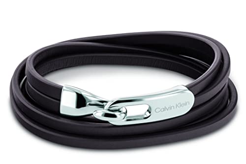 Calvin Klein Lederarmband für Herren Kollektion WRAPPED & BRAIDED Braun - 35000110 von Calvin Klein