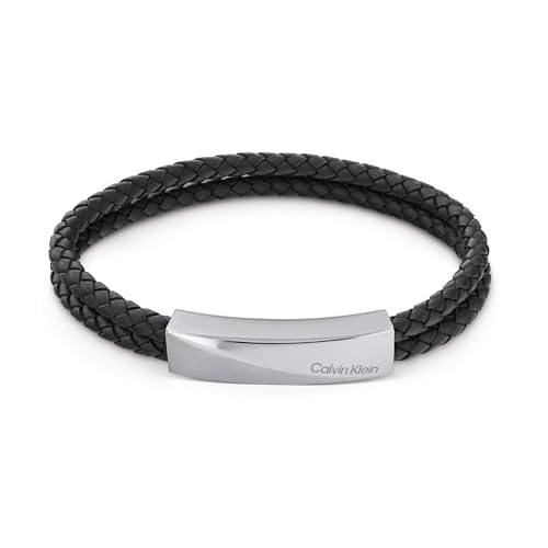 Calvin Klein Lederarmband für Herren Kollektion WRAPPED & BRAIDED Schwarz - 35000097 von Calvin Klein