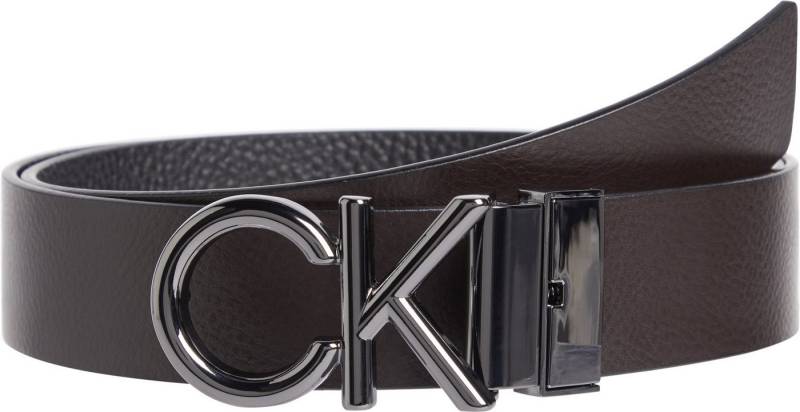 Calvin Klein Ledergürtel ADJ/REV CK METAL BOMBE PB 35MM mit CK-Logoschließe von Calvin Klein