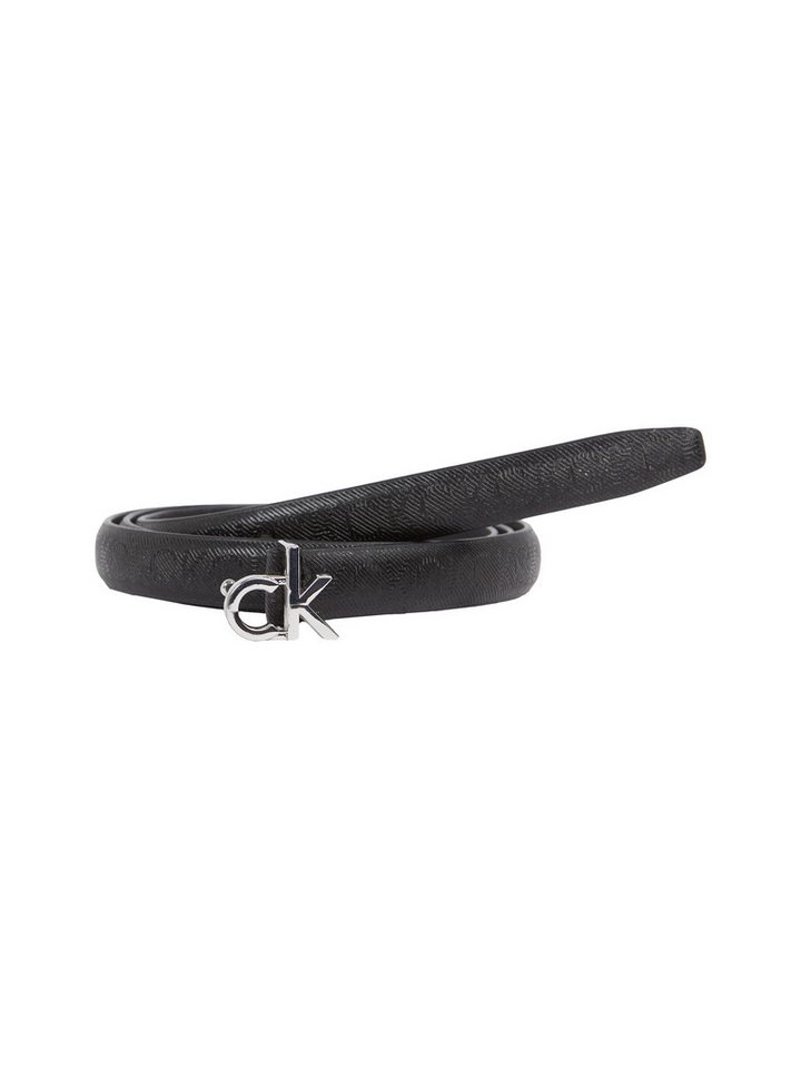 Calvin Klein Ledergürtel CK BUCKLE SKINNY BELT 1.5_MONO mit Logo-Print von Calvin Klein