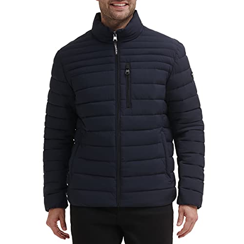 Calvin Klein Leichte Puffer wasserdichte Daunenjacke für Herren, Marineblau, M von Calvin Klein
